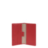 Porte chéquier en cuir Confort Hexagona rouge intérieur