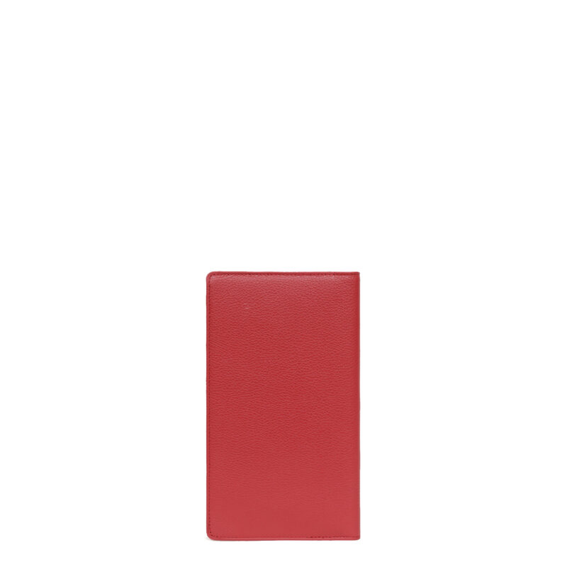 Porte chéquier en cuir Confort Hexagona rouge arrière