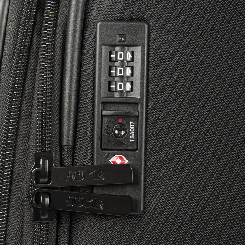 Valise 69cm extensible Bemon Menton noir zoom TSA