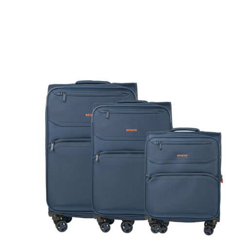 Lot de 3 valises en toile 55cm , 69cm et 76cm Menton Bemon