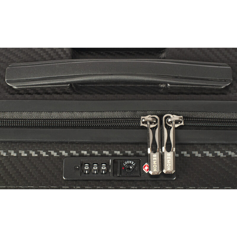 Valise cabine 56,5cm Antibes Bemon noir zoom TSA