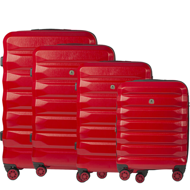 Lot de 4 valises Nice Bemon rouge