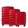 Lot de 3 valises Nice Bemon rouge