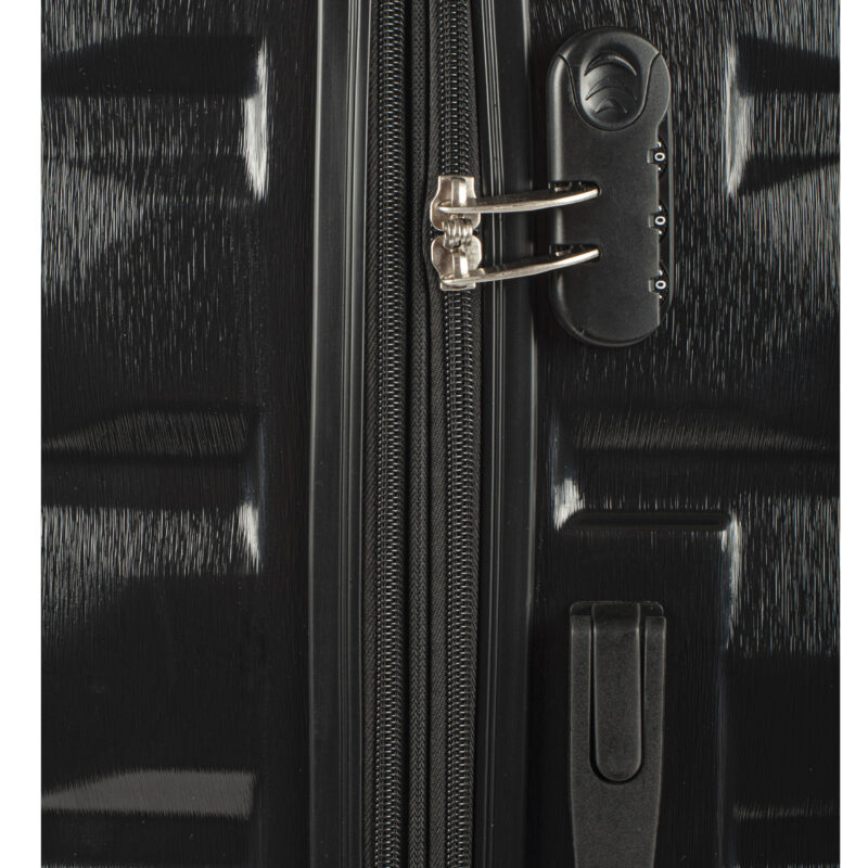 Valise 65cm extensible Nice Bemon noir zoom TSA