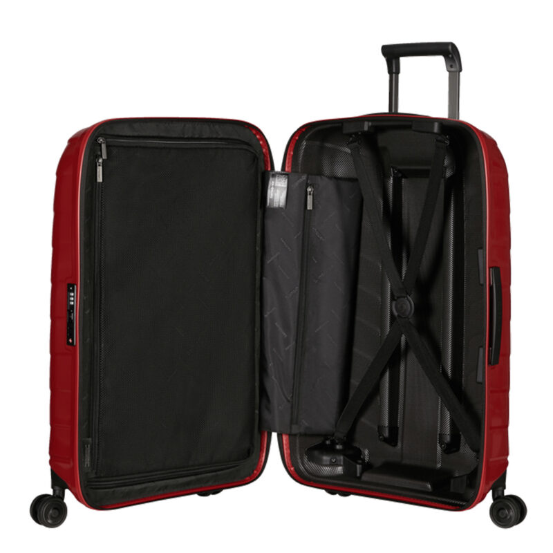 Grande valise 81cm samsonite Attrix rouge 14620 intérieur