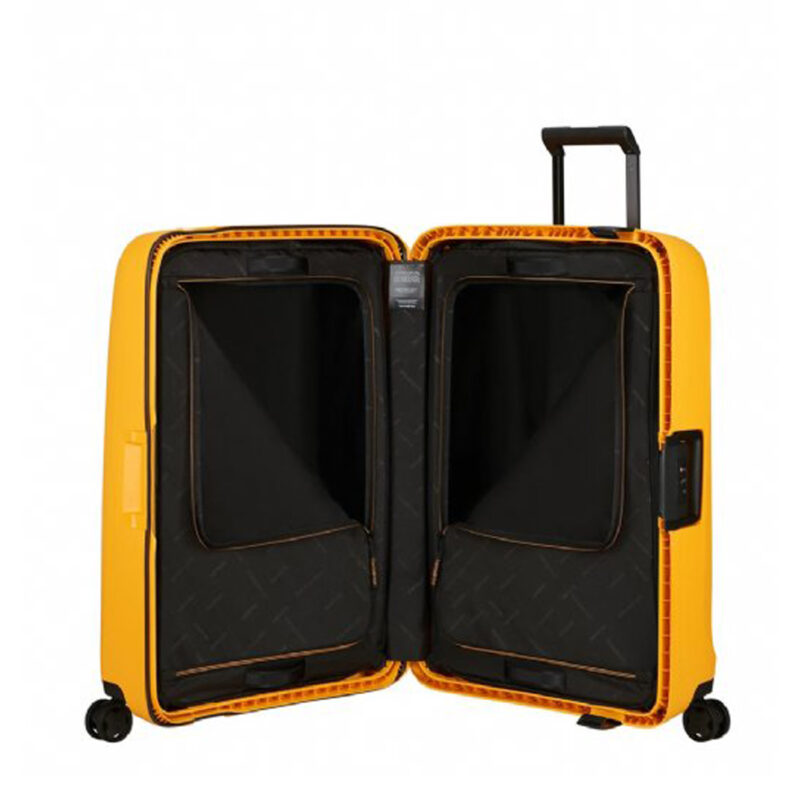 valise 75cm samsonite essens yellow radiant 146912 intérieur