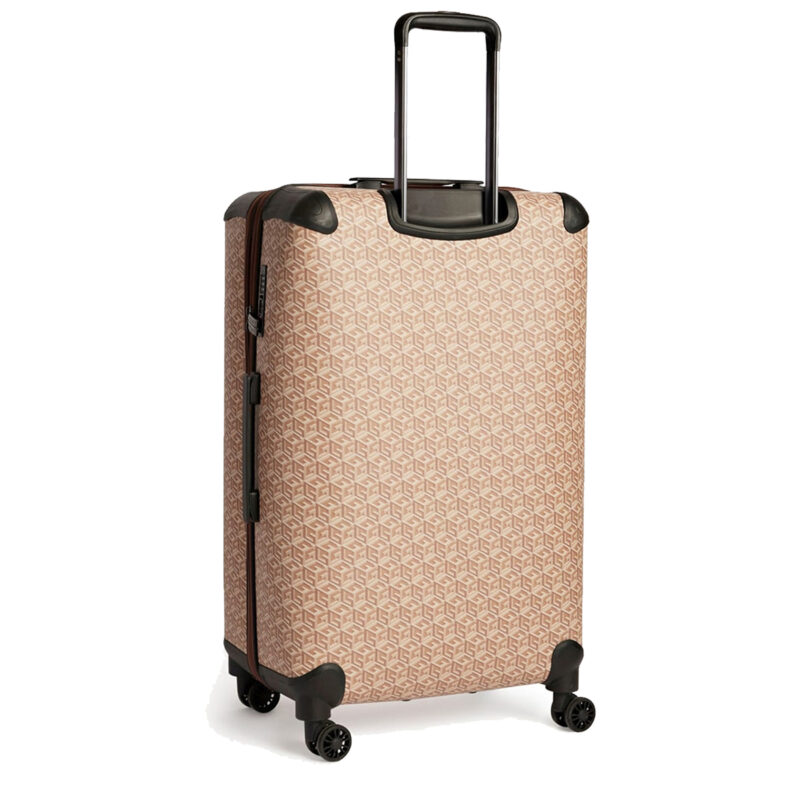 Valise extensible 77cm Wilder Guess taupe logo arrière