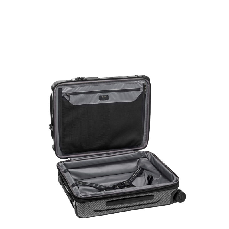 Valise cabine ext 55cm Continental Front Pocket Tegra Lite Tumi noir graphite intérieur