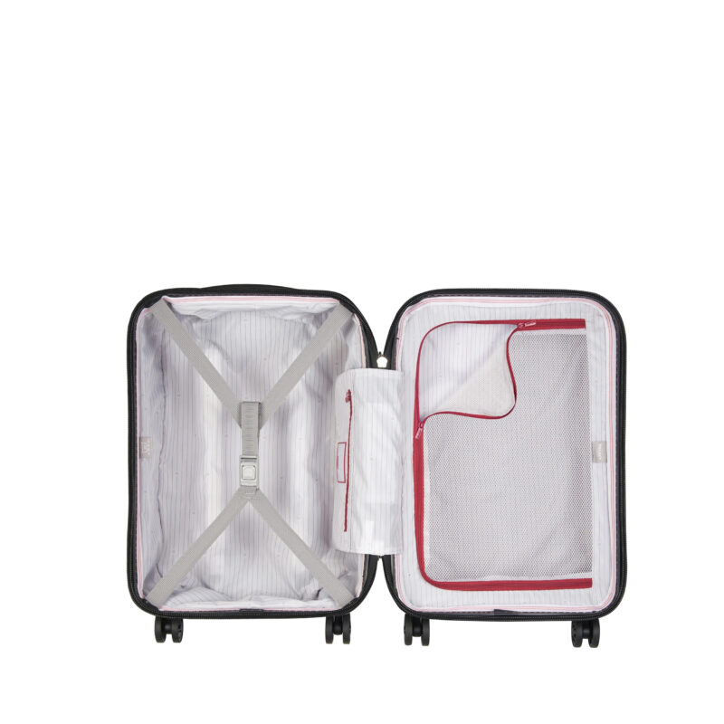 valise cabine delsey segur 2.0 rouge intérieur
