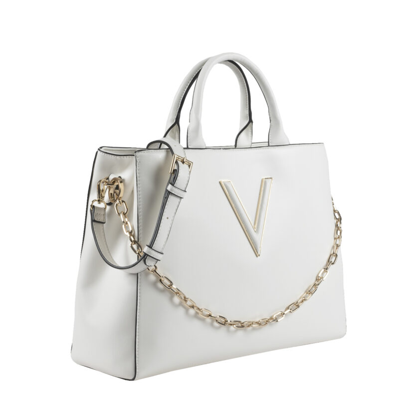 Grand sac à main Coney Valentino blanc profil