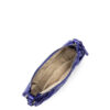 Petit sac demi lune en cuir Rétro & Glam Lancaster bleu nacré intérieur