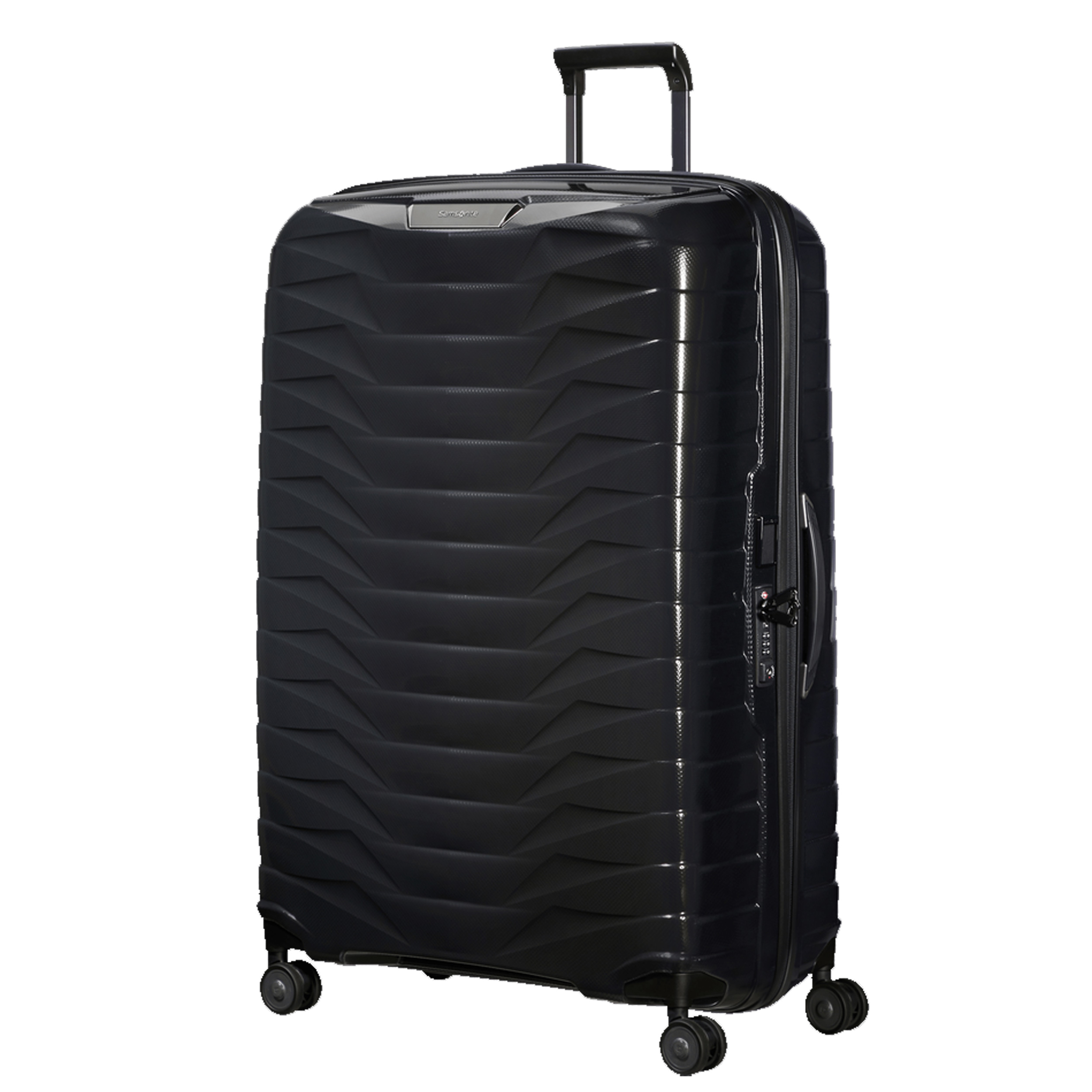 Grande valise 86cm Roxkin Proxis Samsonite noir profil