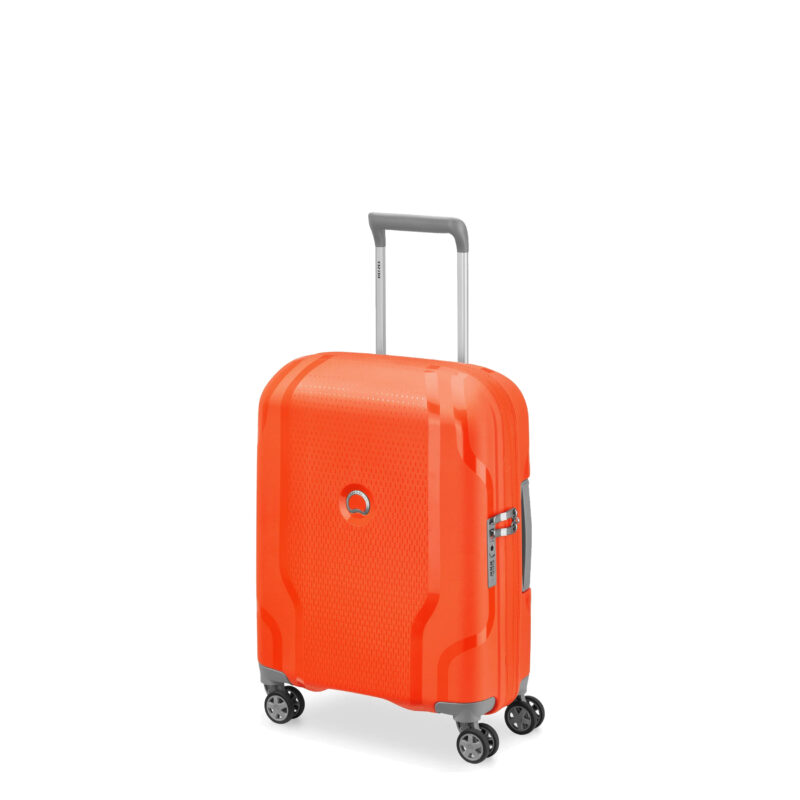 Valise cabine S Slim 55cm Clavel Delsey orange tangerin profil